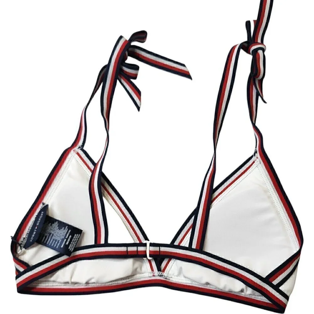 Tommy Hilfiger Women's Triangle Bikini Padded Tie Side Bottom‎ 2 Piece Set XS